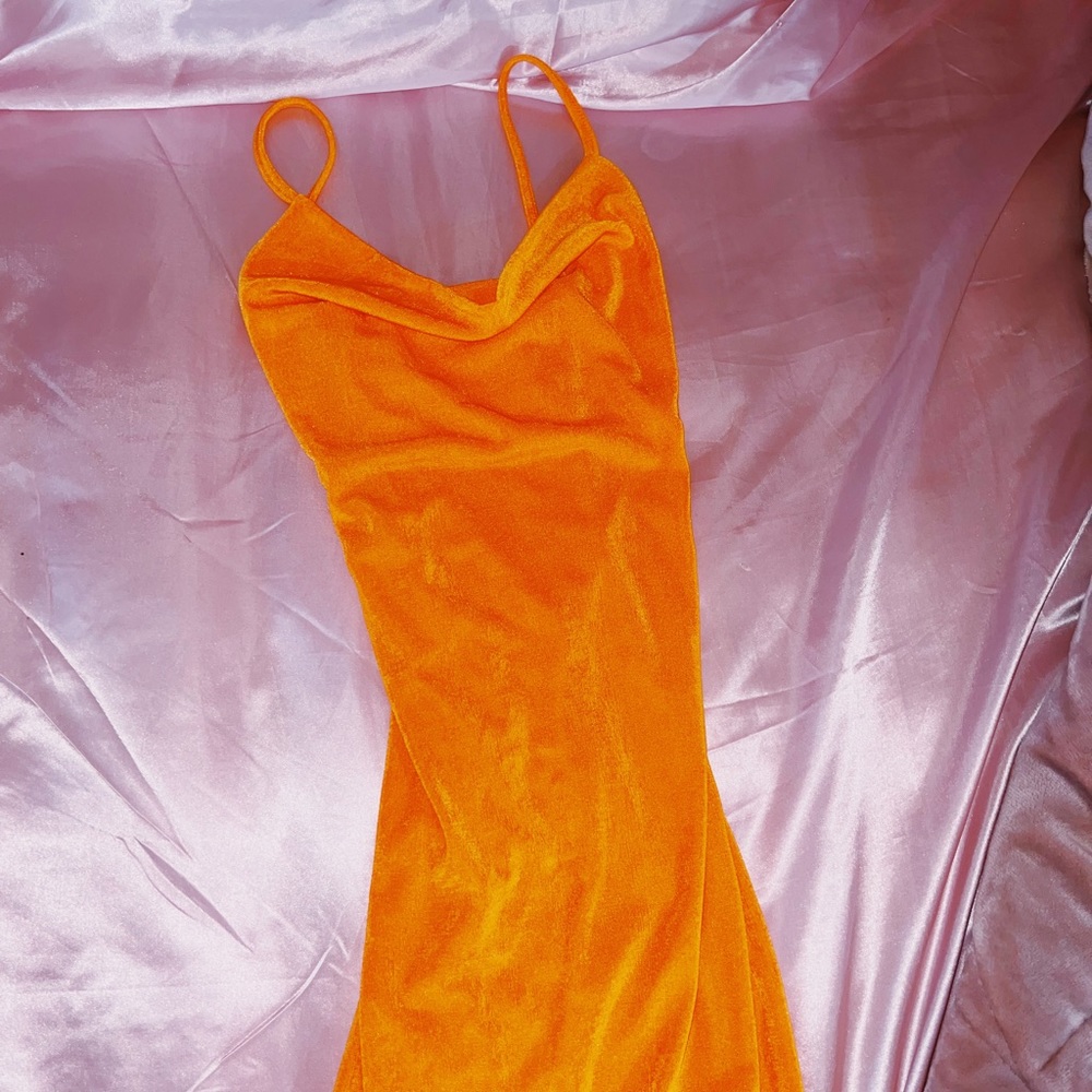 TJ MAX MIDI ORANGE DRESS